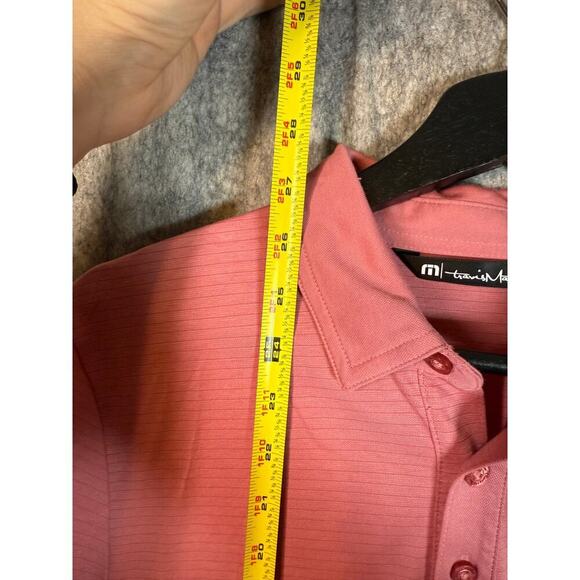 Travis Mathew Mens Pink Warmer Tide Scoop Polo Style 1MW396 - Small - Picture 9 of 9